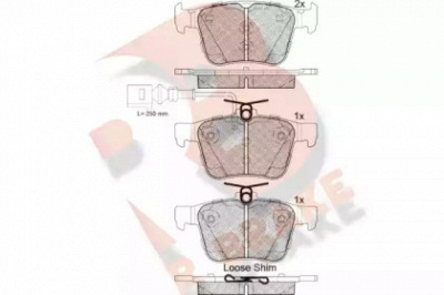 R BRAKE rb2098203 -  Комплект тормозных колодок, дисковый тормоз